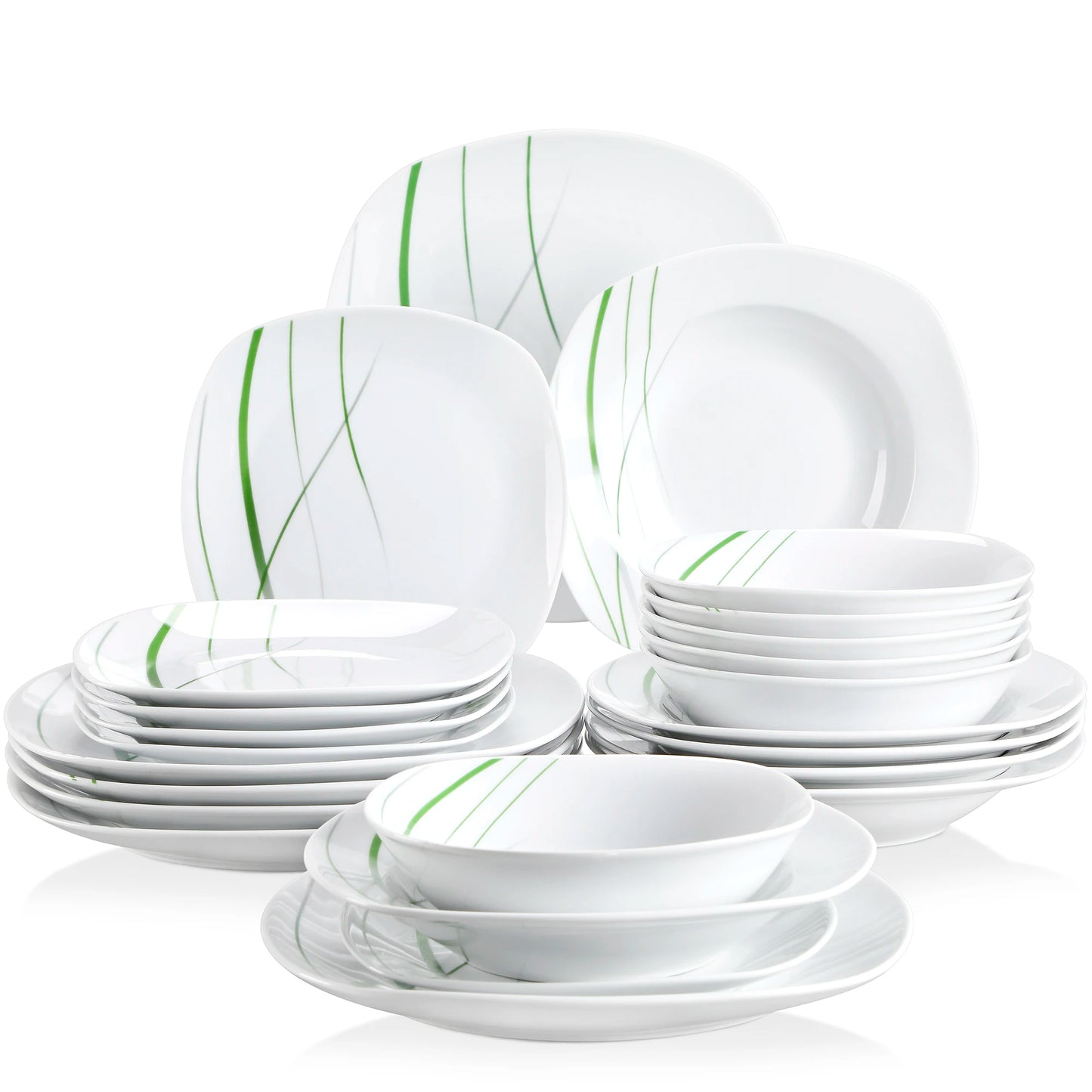 Malacasa Aviva Porcelain Dinnerware Set for Everyday Dining