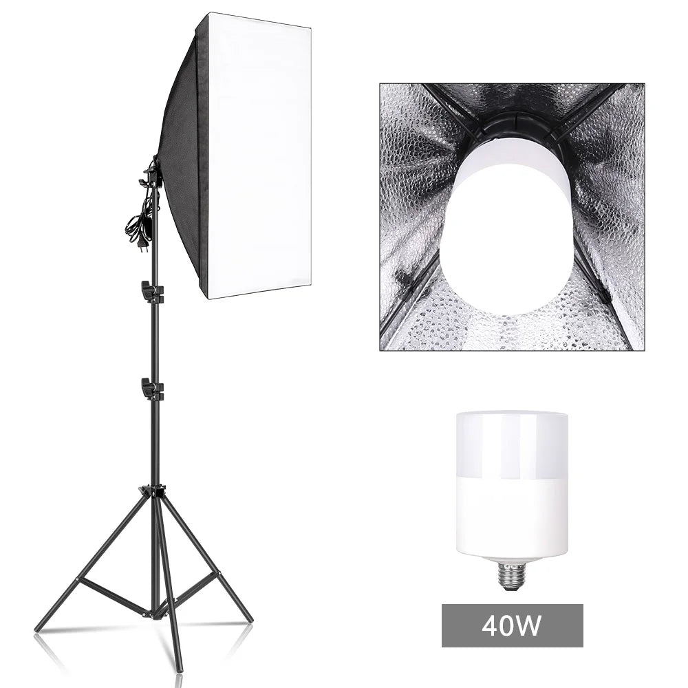 SH Photography Softbox Lighting Kit Professional Continuous Light System