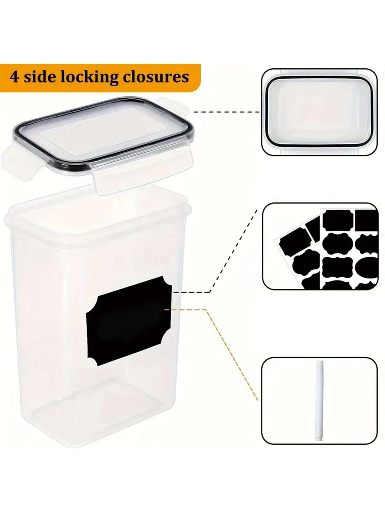 24 Piece Airtight Kitchen Storage Containers With Labels