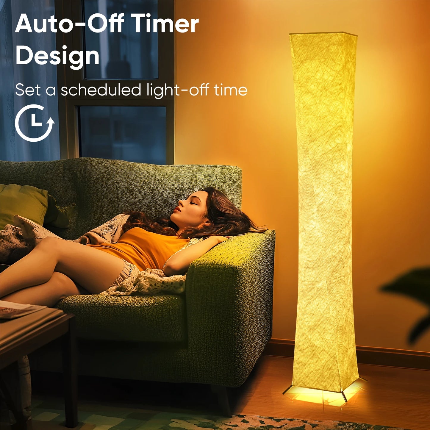 Soft Light Floor Lamp LED 3000K Modern Shade Living Room