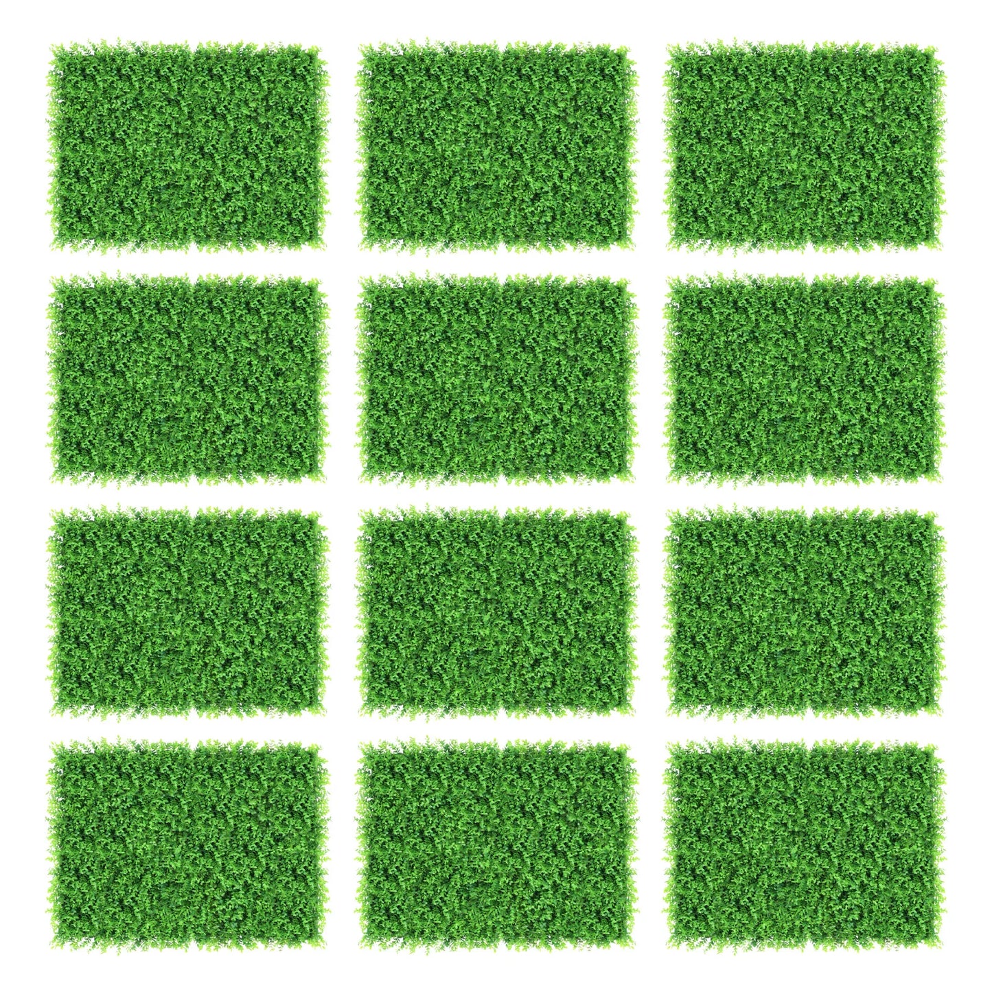 Boxwood Grass Wall Panels UV Resistant 12 Pieces Indoor Decor