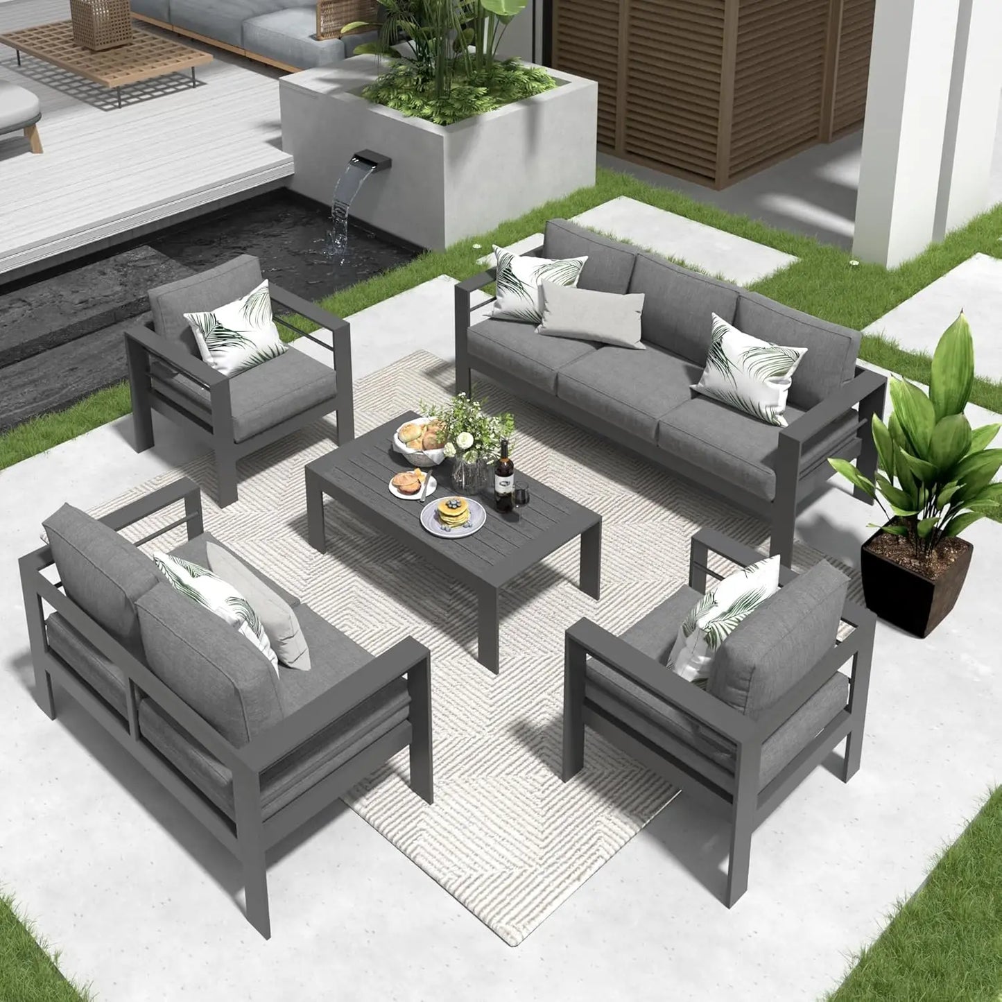 Premium All Aluminum Outdoor Patio Furniture Set For All Weather