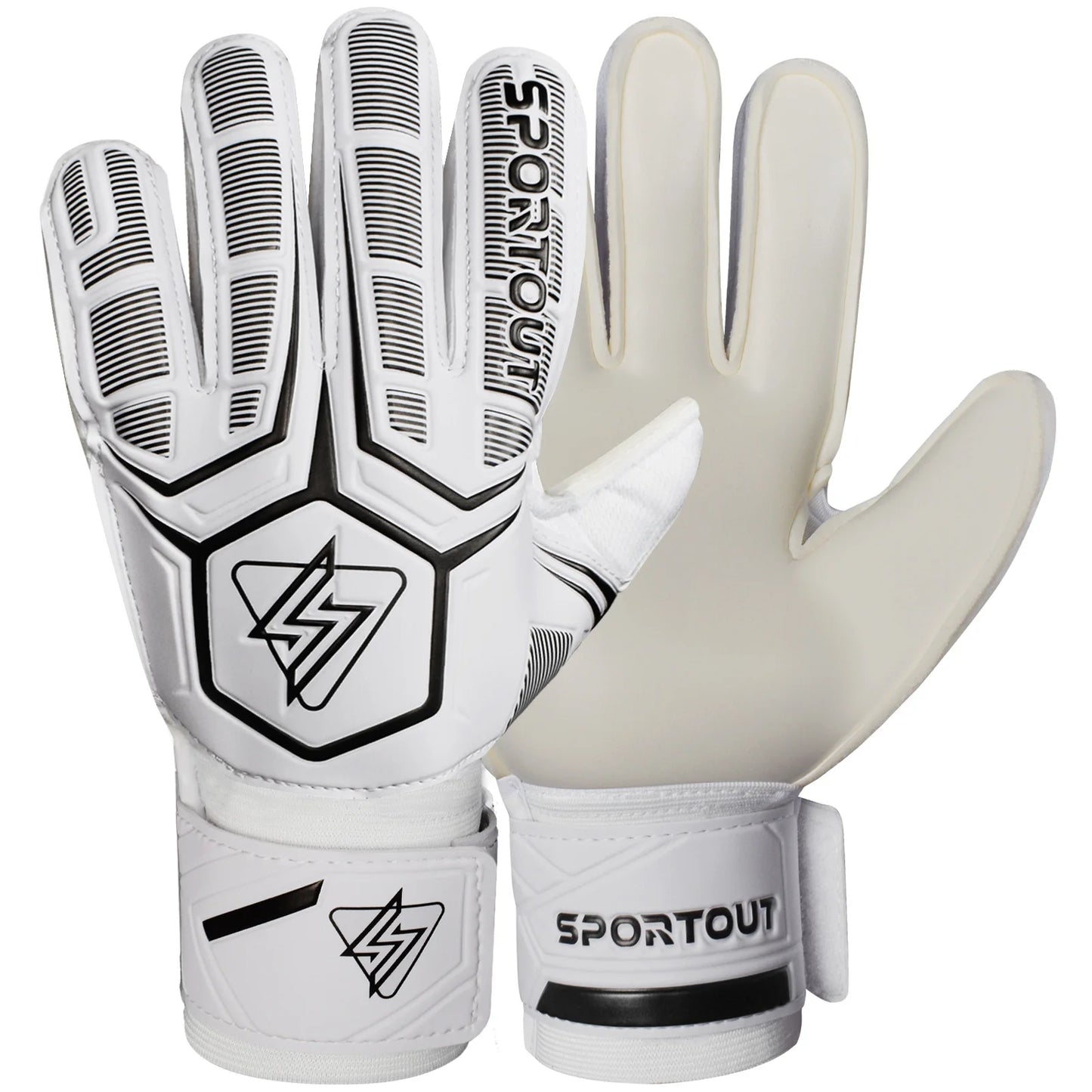 Sportout Goalie Gloves With Fingersave 4mm Latex For Kids