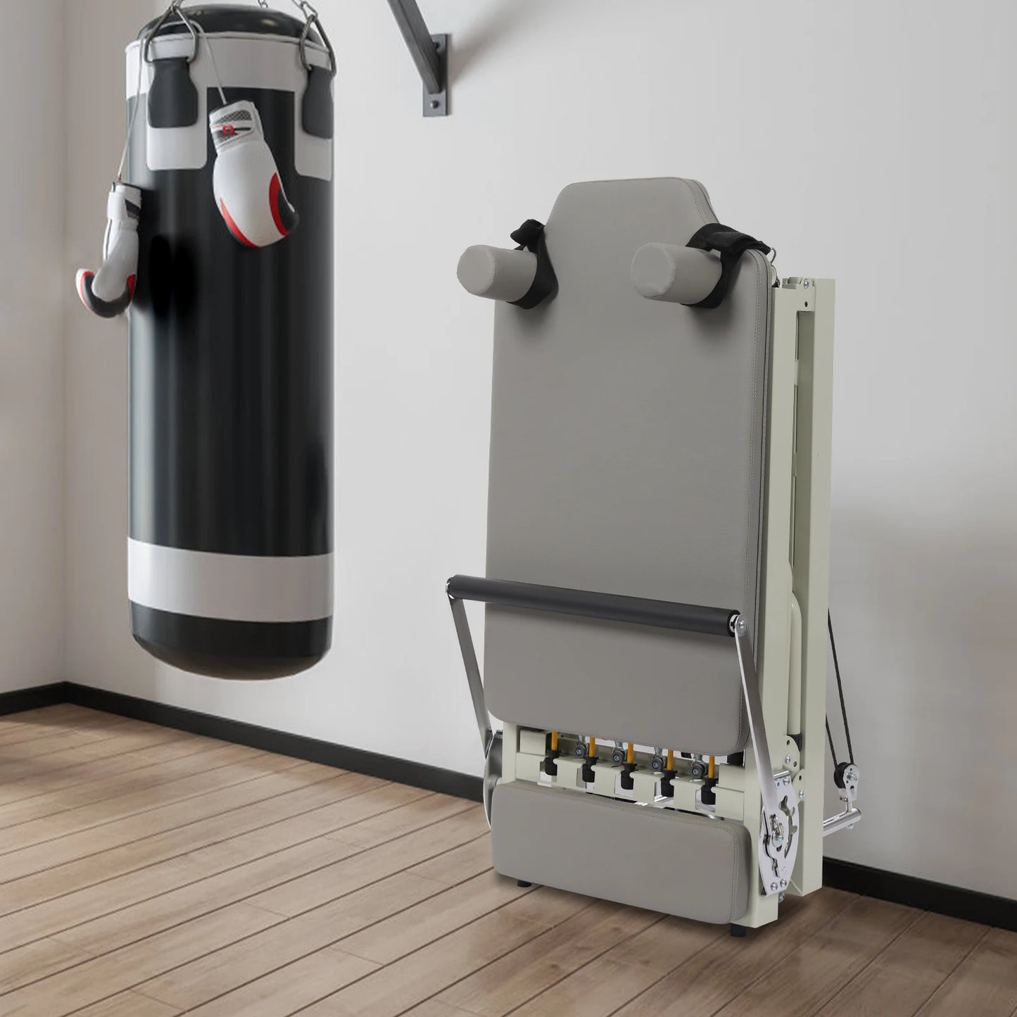 Foldable Pilates Reformer Machine Multifunctional Yoga Fitness Equipment