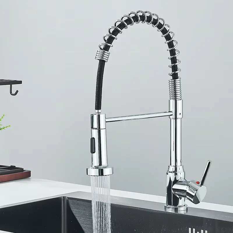 Shinesia Kitchen Spring Pull Down Faucet With 360 Rotation