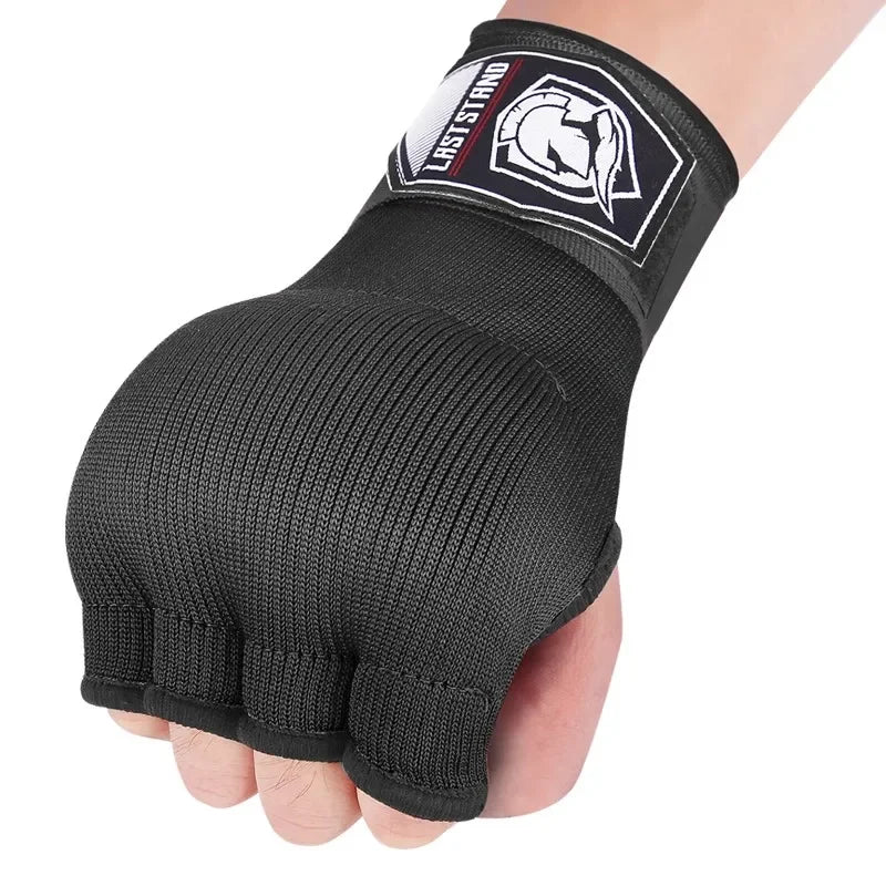 Gingpai Sport Gel Boxing Hand Wrap Gloves Half Finger MMA
