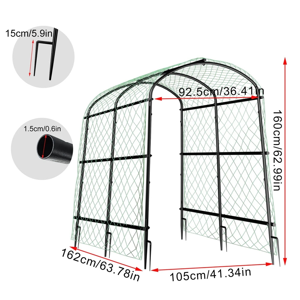 Wisfor U Shaped Metal Garden Trellis for Climbing Plants