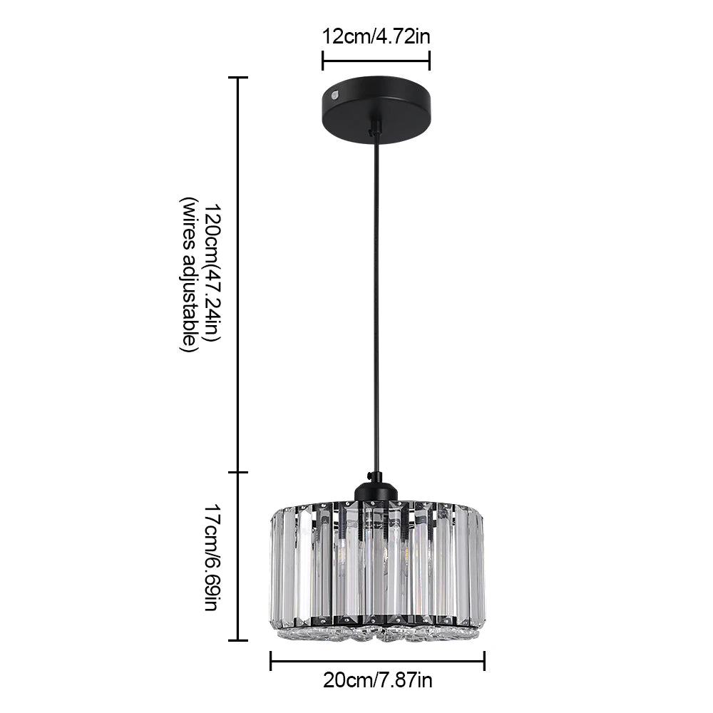 GreeLustr Modern Crystal Pendant Light for Dining Room and Kitchen Islands