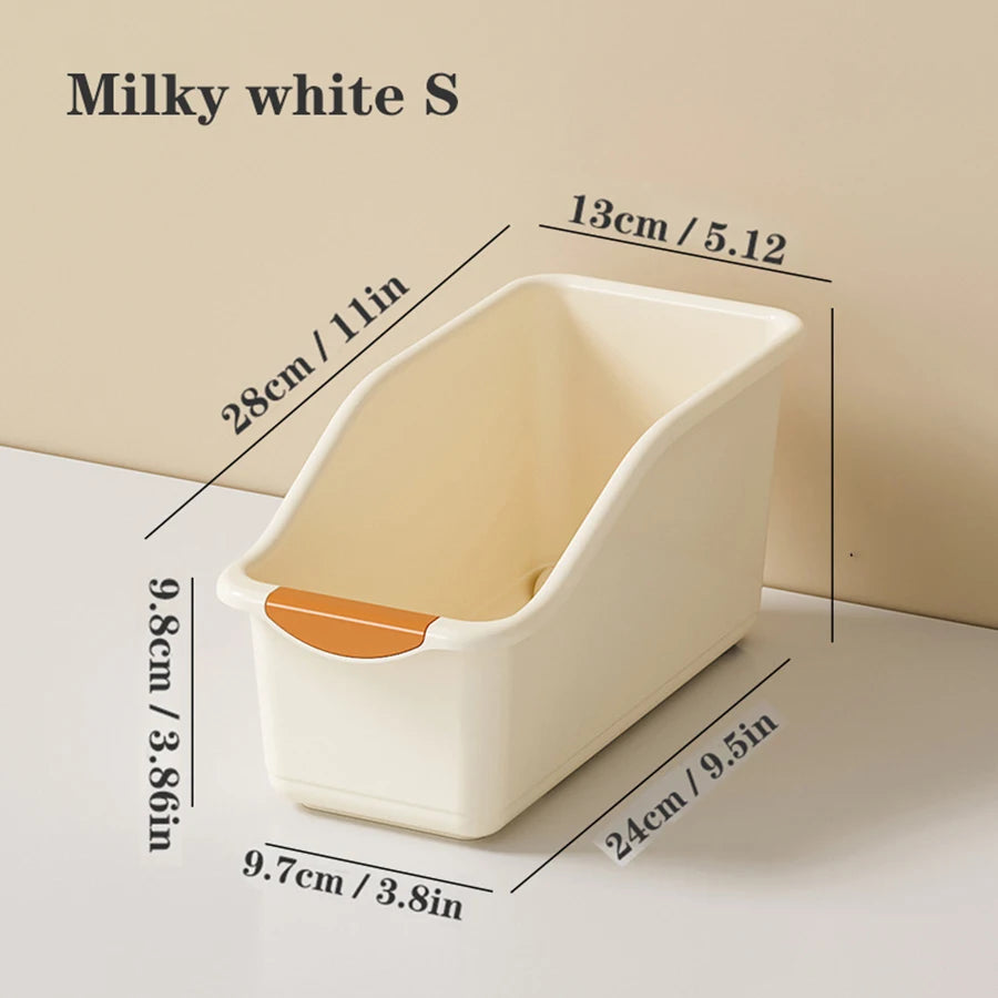 Plastic Under Sink Organizer with Wheels, Bottle Organization Bins Kitchen Cabinet Organizers Plastic Organizer Basket for Under