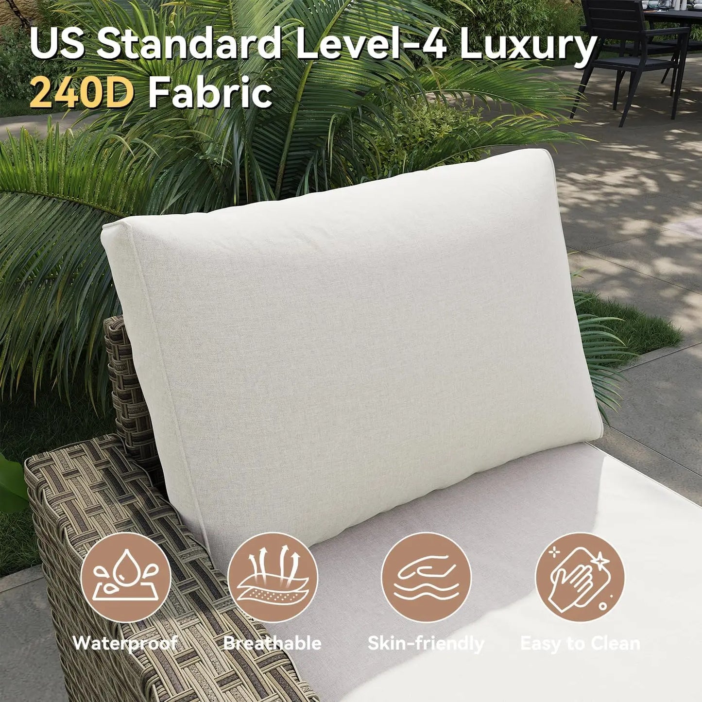 AOXUN Nordivale Outdoor Patio Furniture Set With Cushions