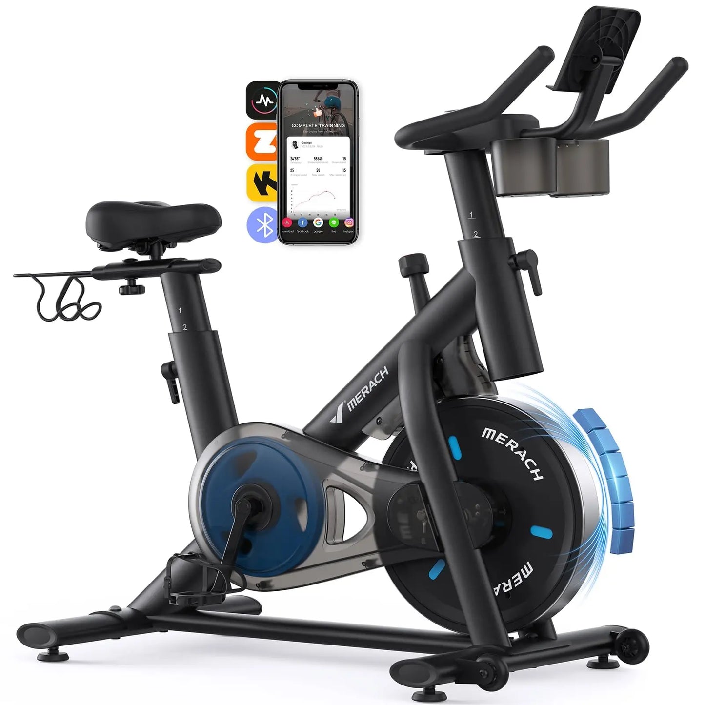MERACH Magnetic Indoor Cycling Bike With Exclusive App And Courses