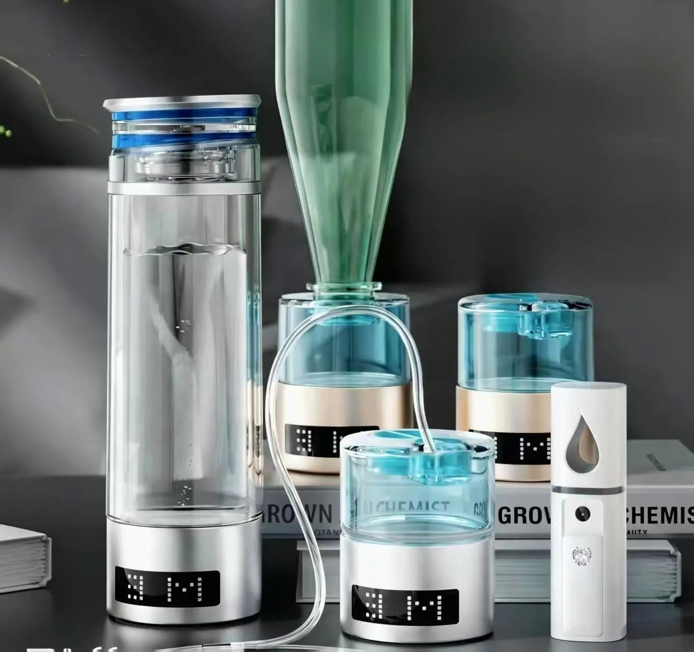 Hydrogen Water Bottle With SPE PEM Tech Leakproof Seven LEDs