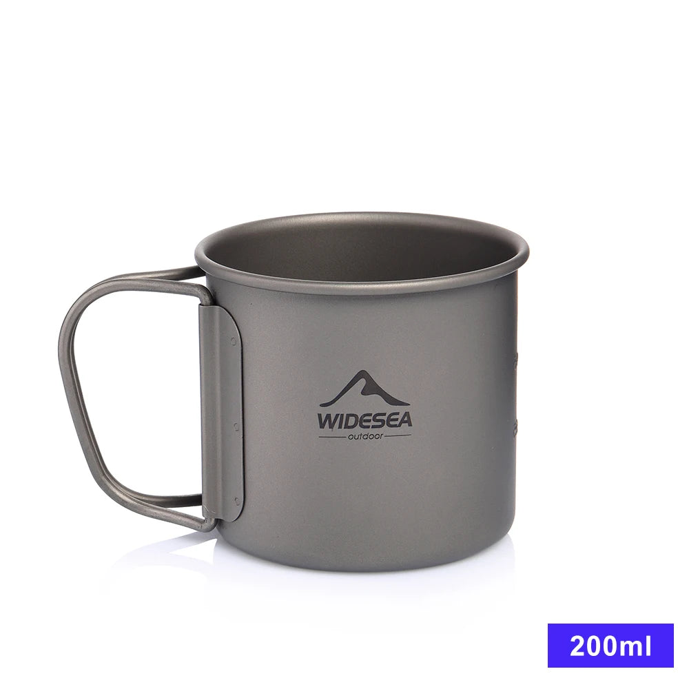 Widesea Titanium Camping Mug For Hiking And Outdoor Travel