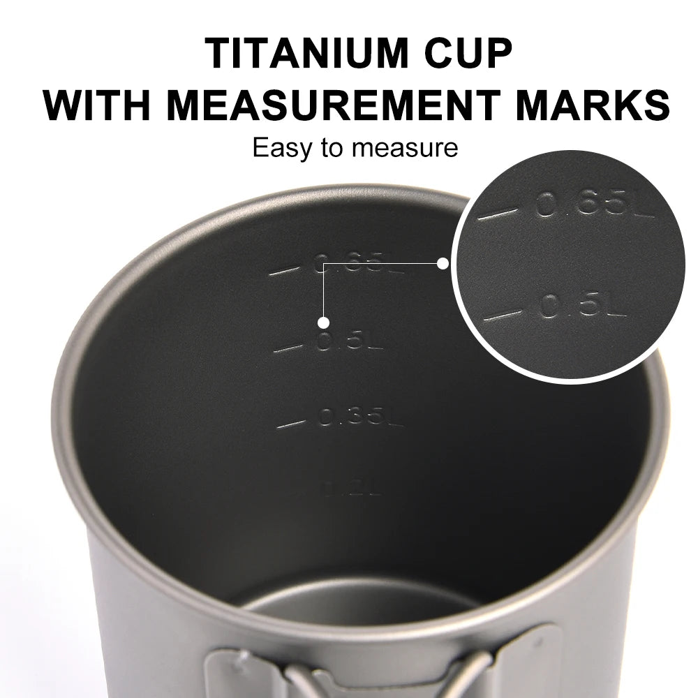 Widesea Titanium Camping Mug For Hiking And Outdoor Travel
