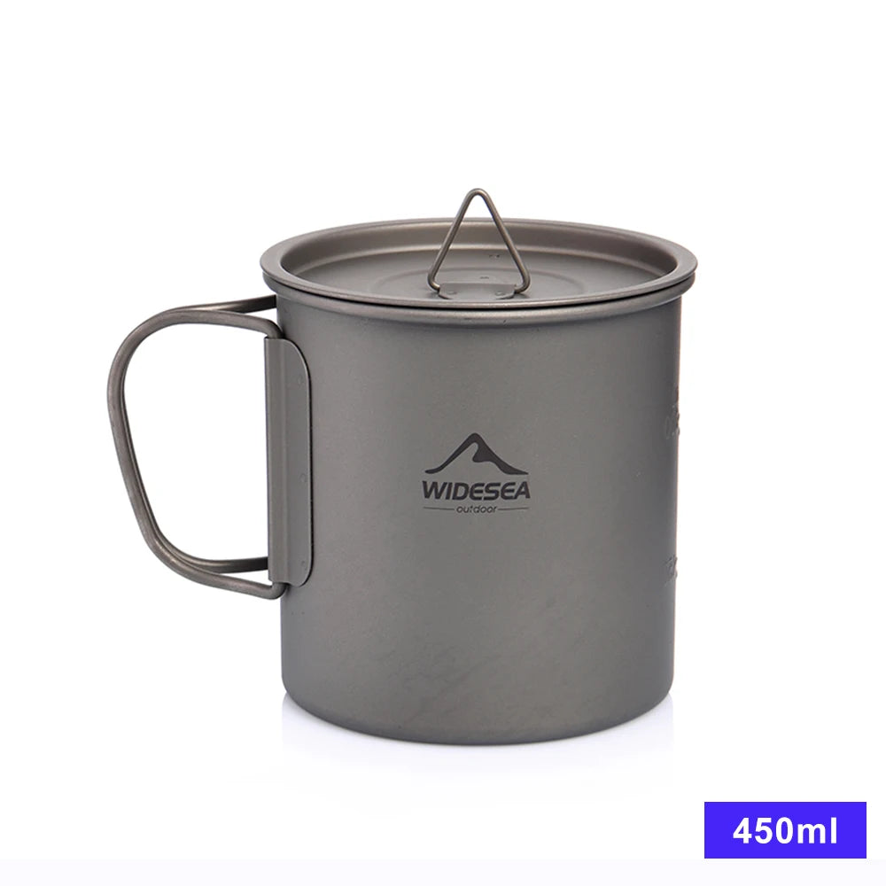 Widesea Titanium Camping Mug For Hiking And Outdoor Travel
