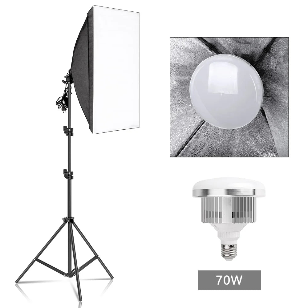 SH Photography Softbox Lighting Kit Professional Continuous Studio Light