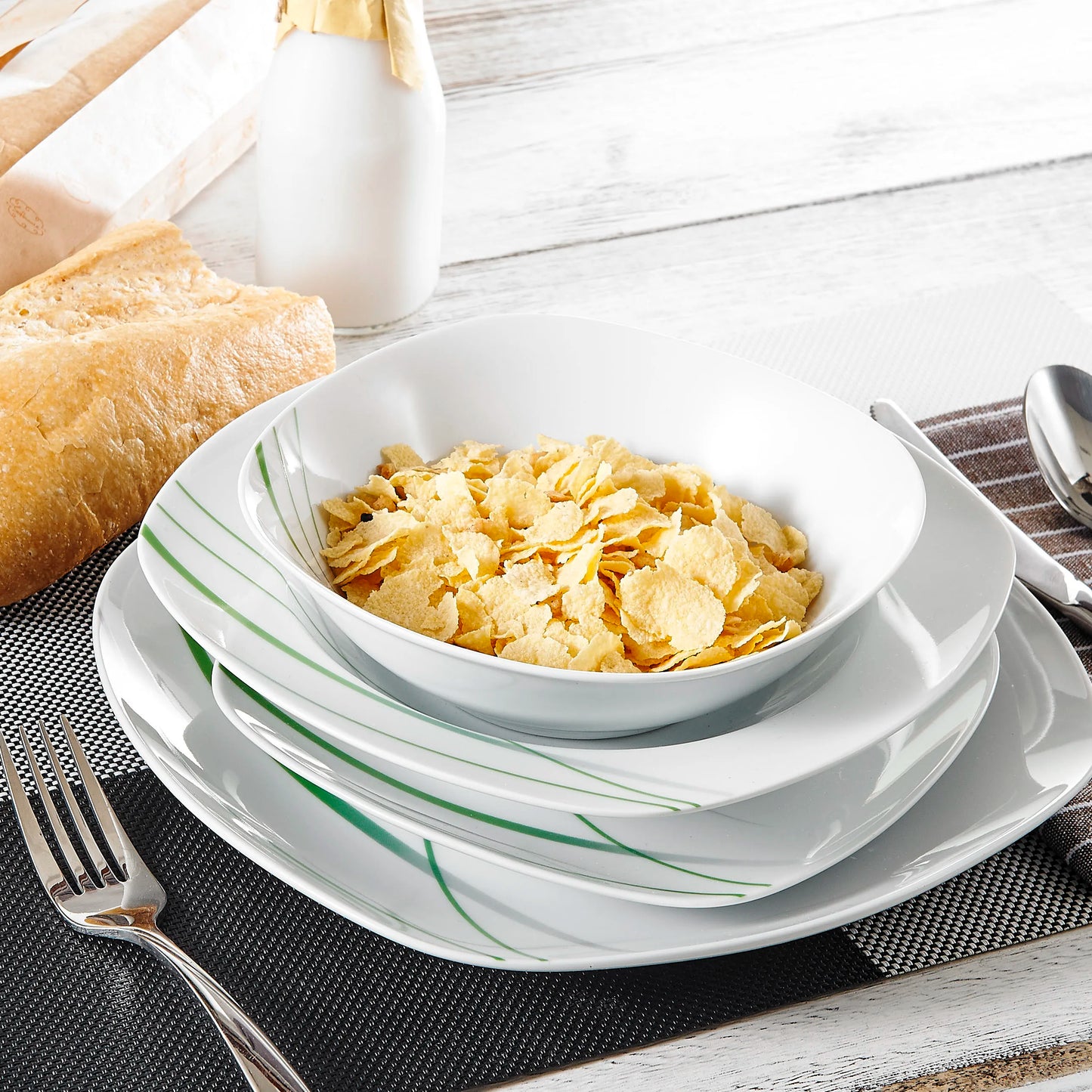 Malacasa Aviva Porcelain Dinnerware Set for Everyday Dining