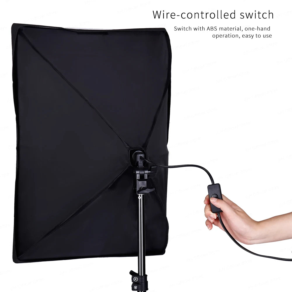 SH Photography Softbox Lighting Kit Professional Continuous Studio Light