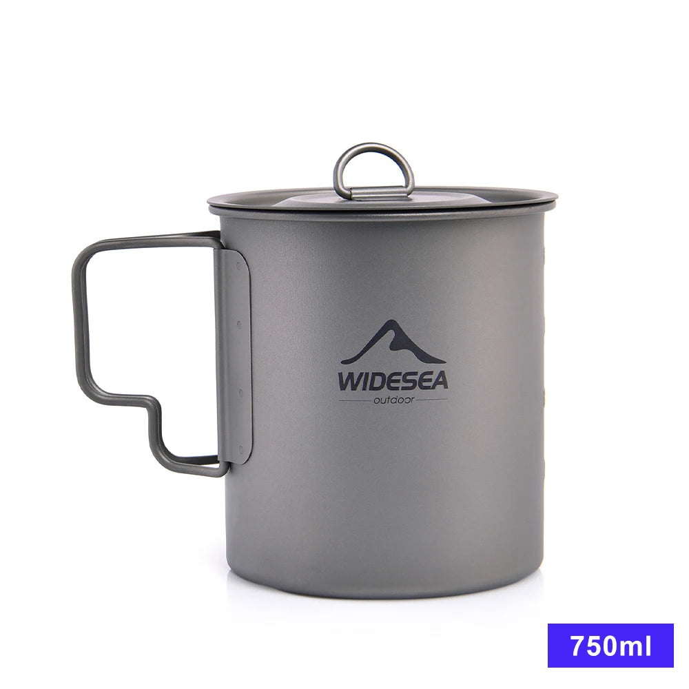 Widesea Titanium Camping Mug For Hiking And Outdoor Travel