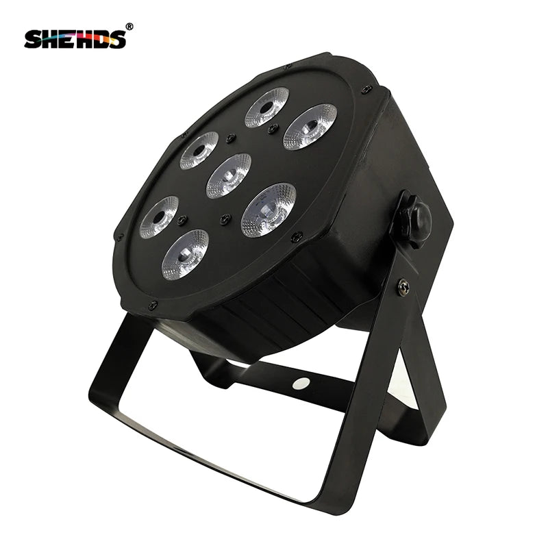 8pcs SHEHDS Flat LED Par 7X12w RGBW /7X18W RGBWA UV Stage  Light DMX Controller DJ Disco Night Club Show Equipment