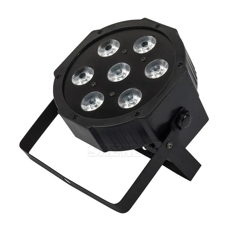 8pcs SHEHDS Flat LED Par 7X12w RGBW /7X18W RGBWA UV Stage  Light DMX Controller DJ Disco Night Club Show Equipment