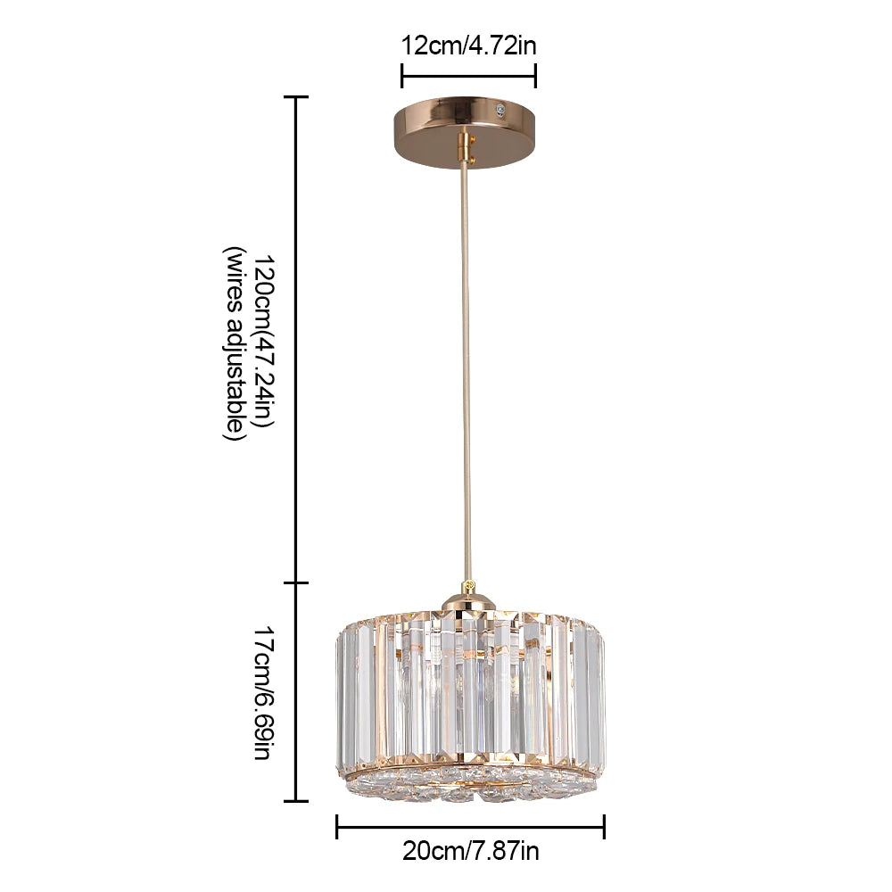 GreeLustr Modern Crystal Pendant Light for Dining Room and Kitchen Islands