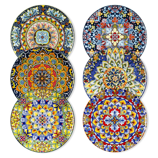 MALACASA Porcelain Dinner Plates Set 12 Piece Dinnerware