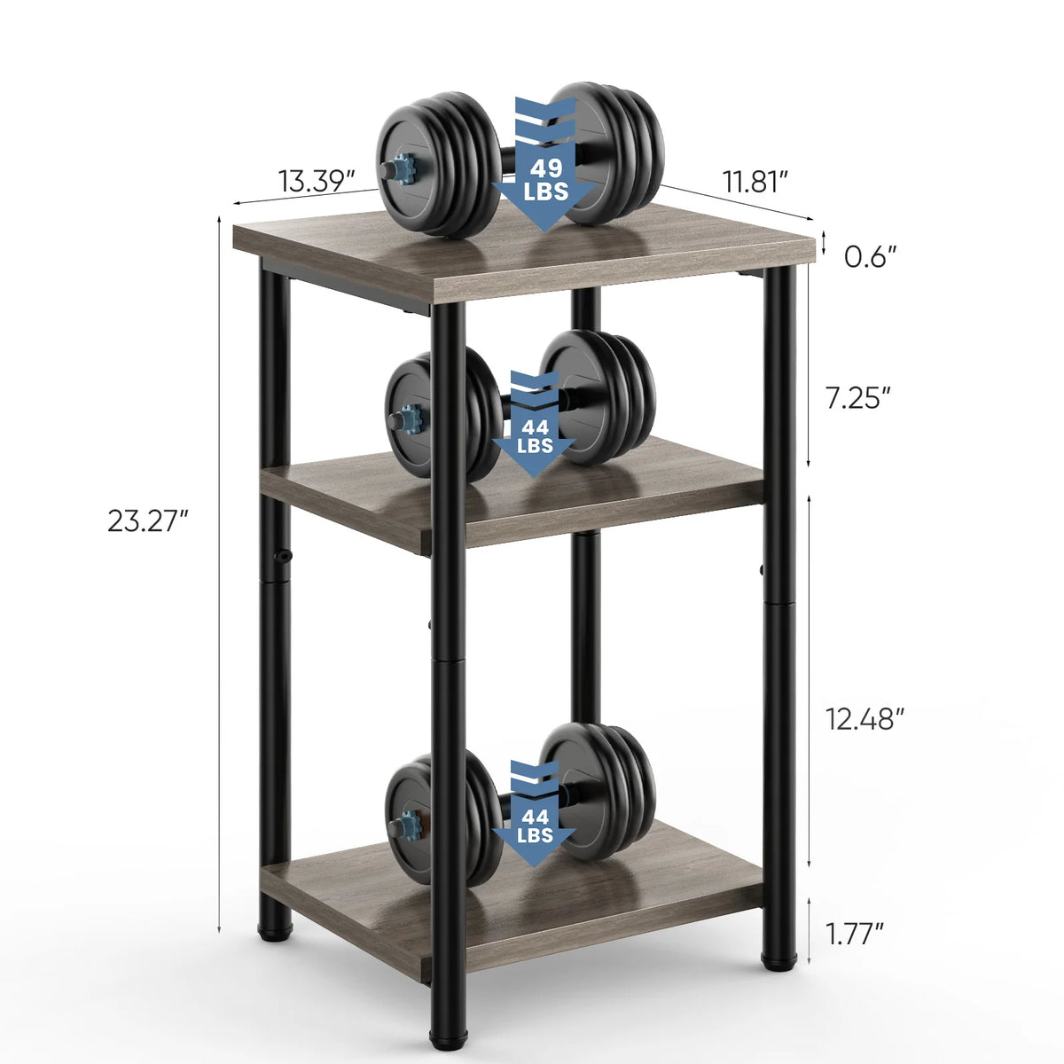 MCQ 3 Tier Living Room Coffee Table With Storage Shelf