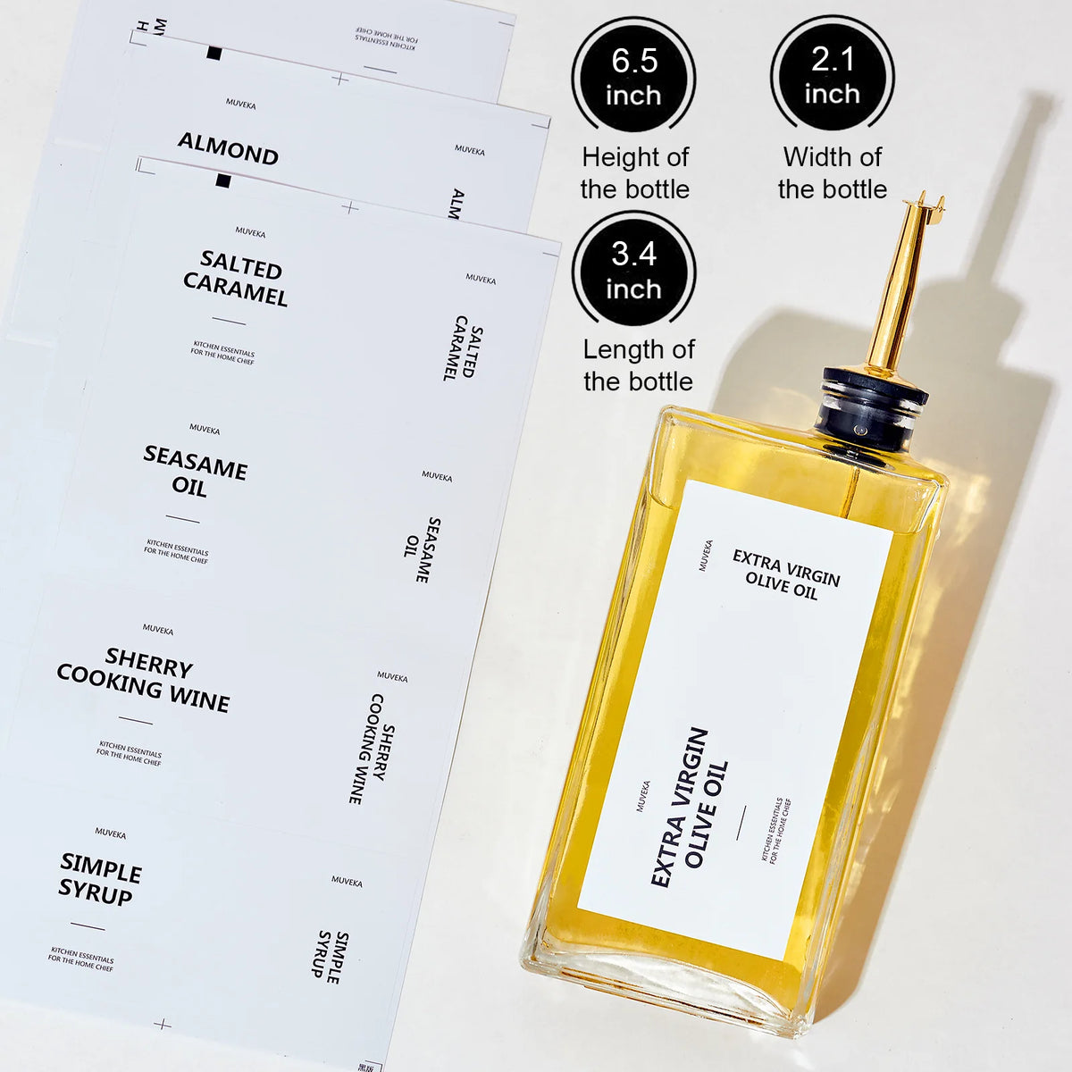 Glass Cooking Oil Dispenser Bottle For Oil And Vinegar Pouring