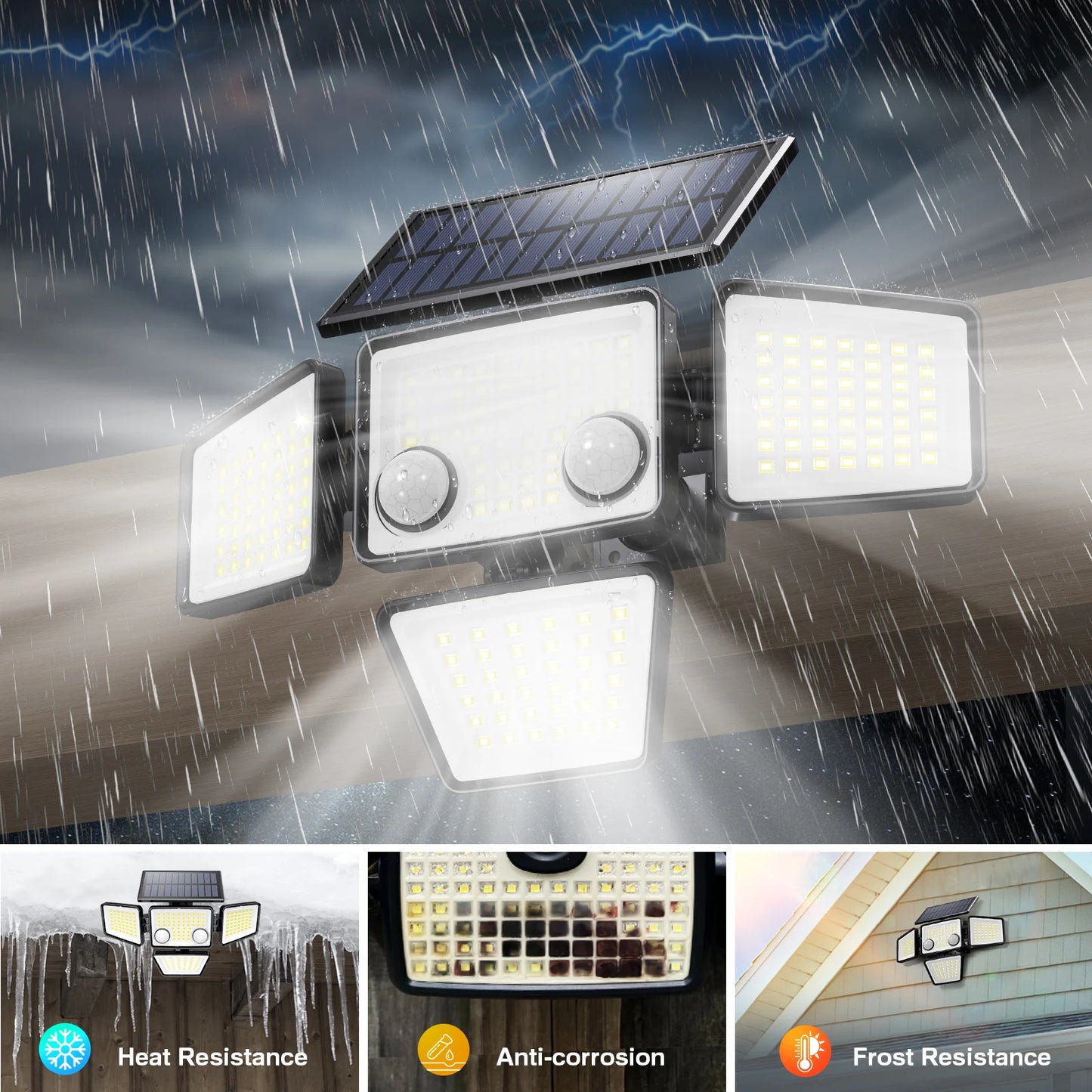 SZRSTH Outdoor Solar Lights IP65 Motion Sensor 188 LED