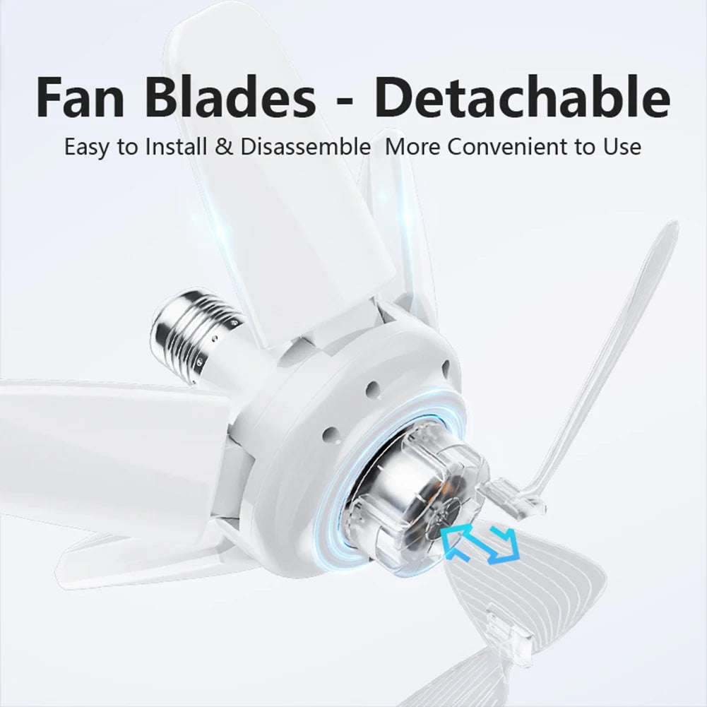 Modern Ceiling Fan with LED Light Remote Control Silent Ceiling Fan for Bedroom Kitchen Living Room