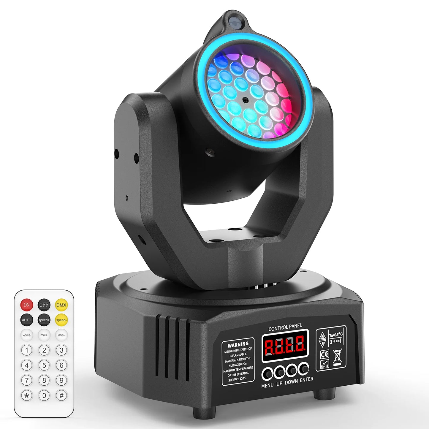 U'King Mini 30W Moving Head Light DMX RGB Strobe Light