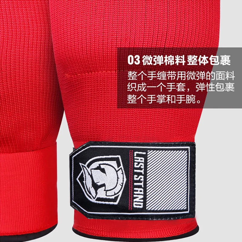Gingpai Sport Gel Boxing Hand Wrap Gloves Half Finger MMA