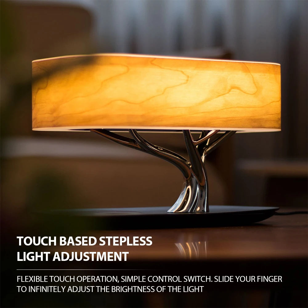 Wireless Charging Speaker Lamp with Ambient Light and Touch Control