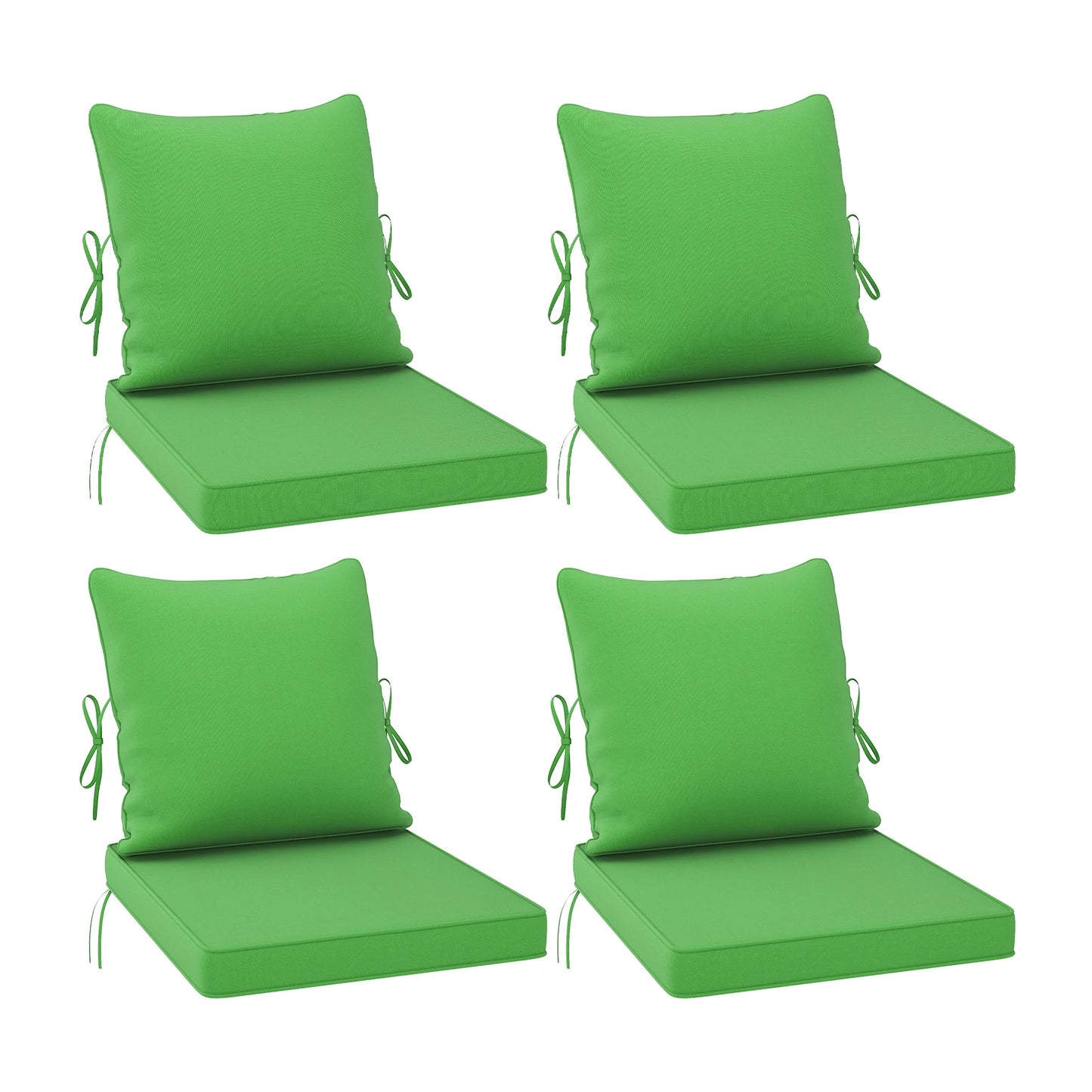 Outdoor Chair Cushions Set of 2, 24"× 24" Outdoor Sofa Replacement Cushions with Removable Cover for Patio Furniture