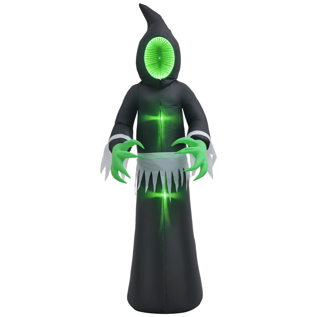 HOMCOM Inflatable Halloween Ghost Decoration With LED Outdoor Yard Display