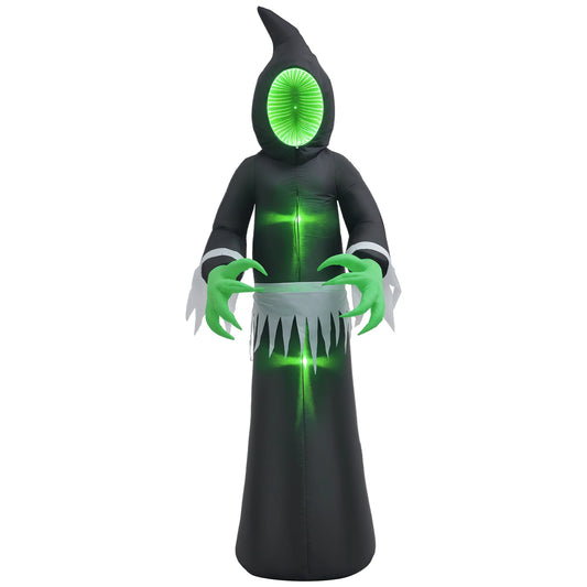 HOMCOM Inflatable Halloween Ghost Decoration With LED Outdoor Yard Display