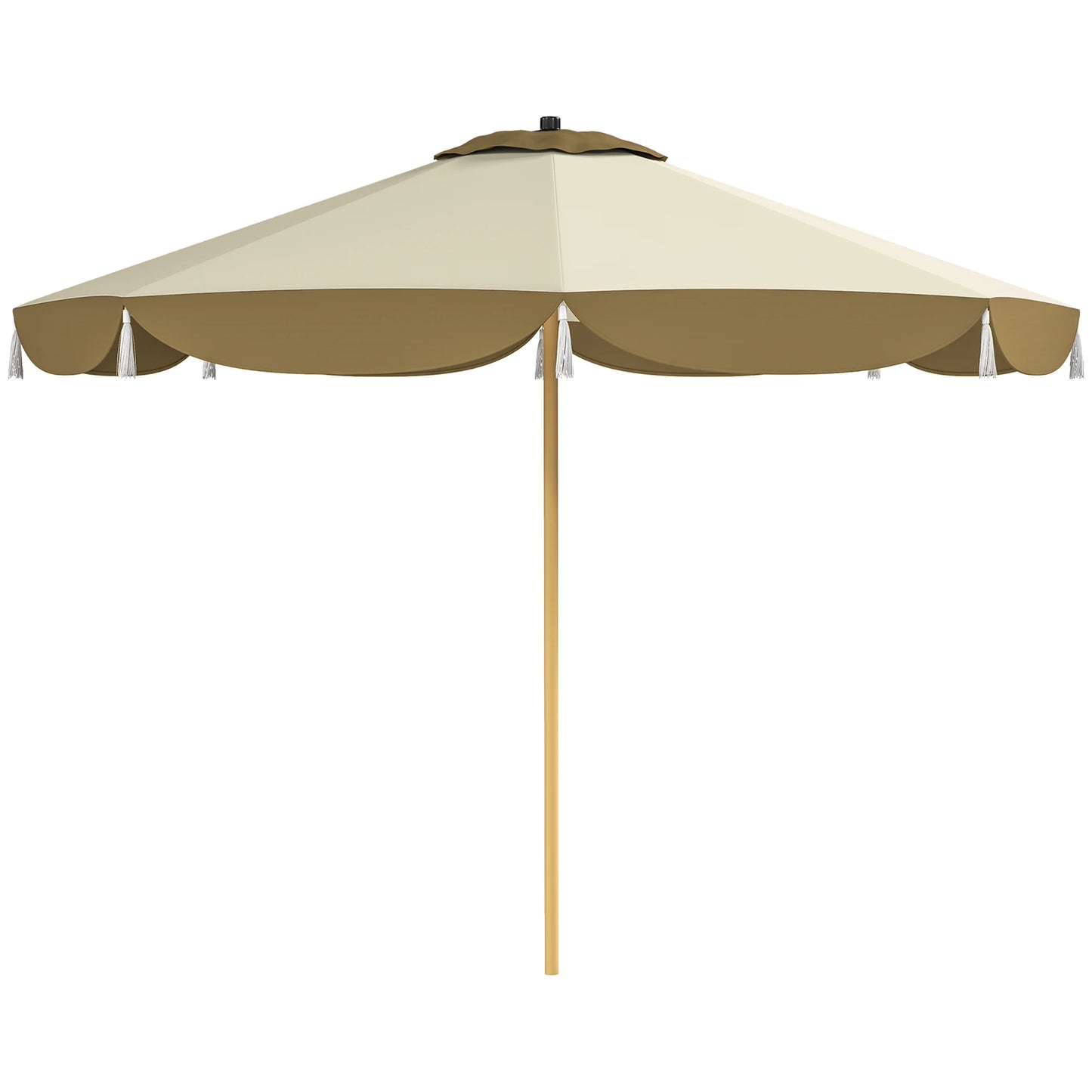 9ft Patio Umbrella, Upf 50+ Outdoor Umbrella, Cream White