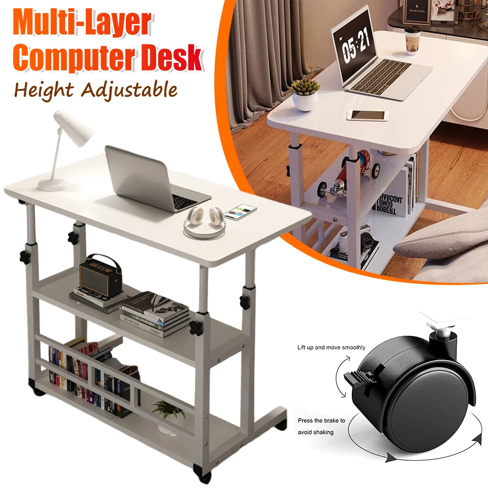 APWIKOGER Height Adjustable Standing Desk Wooden Workstation For Home Office