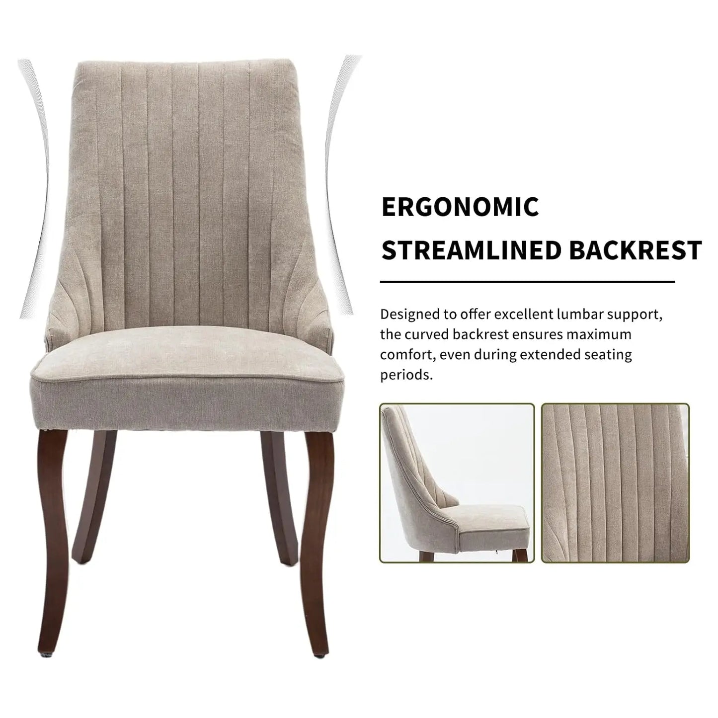 Velvet Upholstered Dining Chairs Set Of 6 With Wood Legs