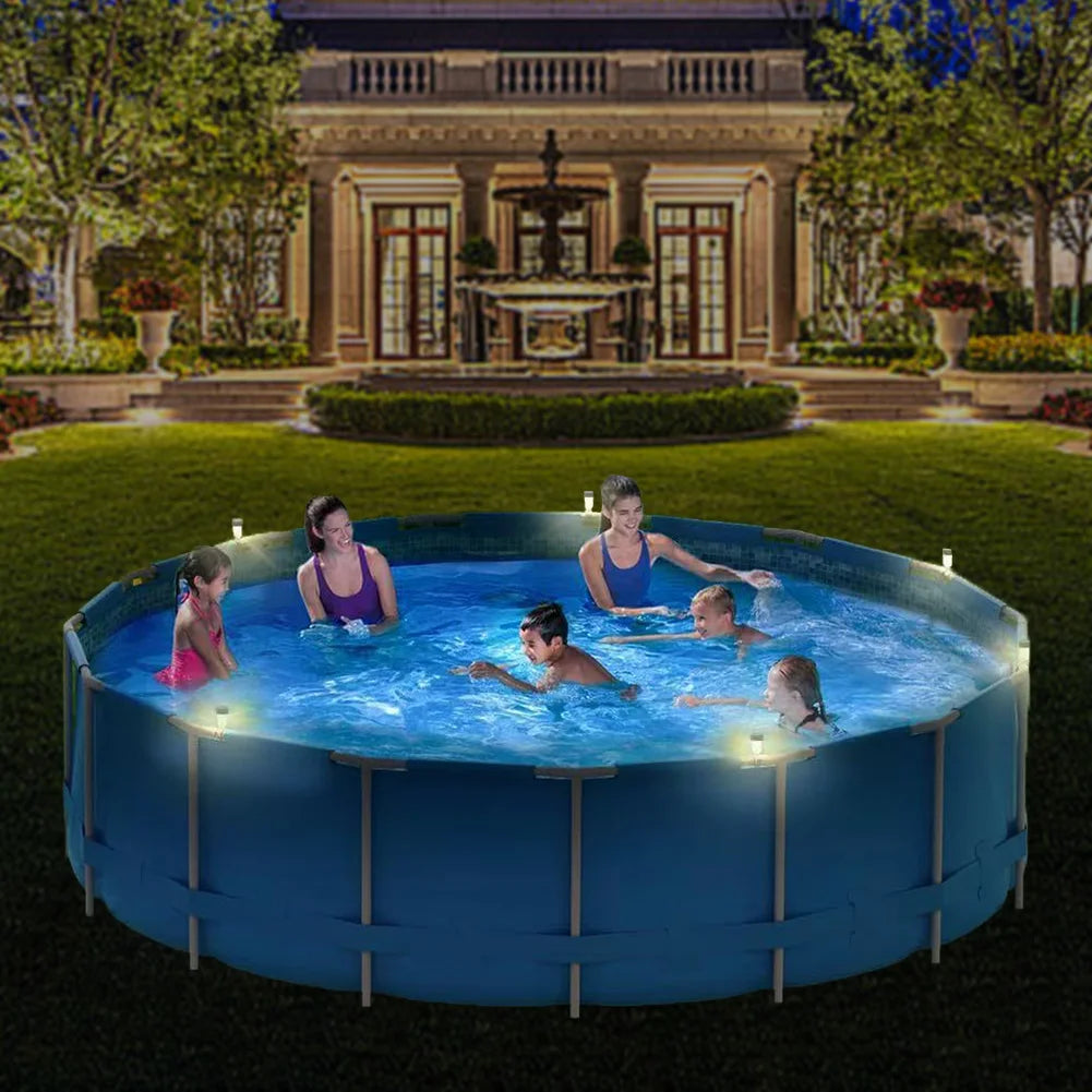 6 Pack Solar Lights Outdoor Fence Pool Lamp IP44 Waterproof
