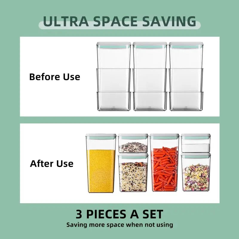 ANKOU One-Click BPA-Free Three-Piece Airtight Food Storage Containers