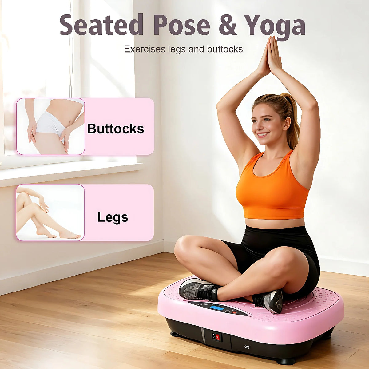 Portable Vibration Plate With Resistance Bands For Full Body Fitness