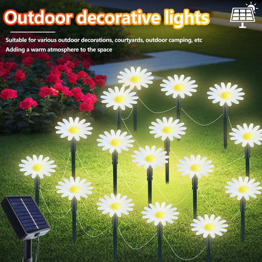 Solar Outdoor Garden Path Lights Waterproof Decorative String