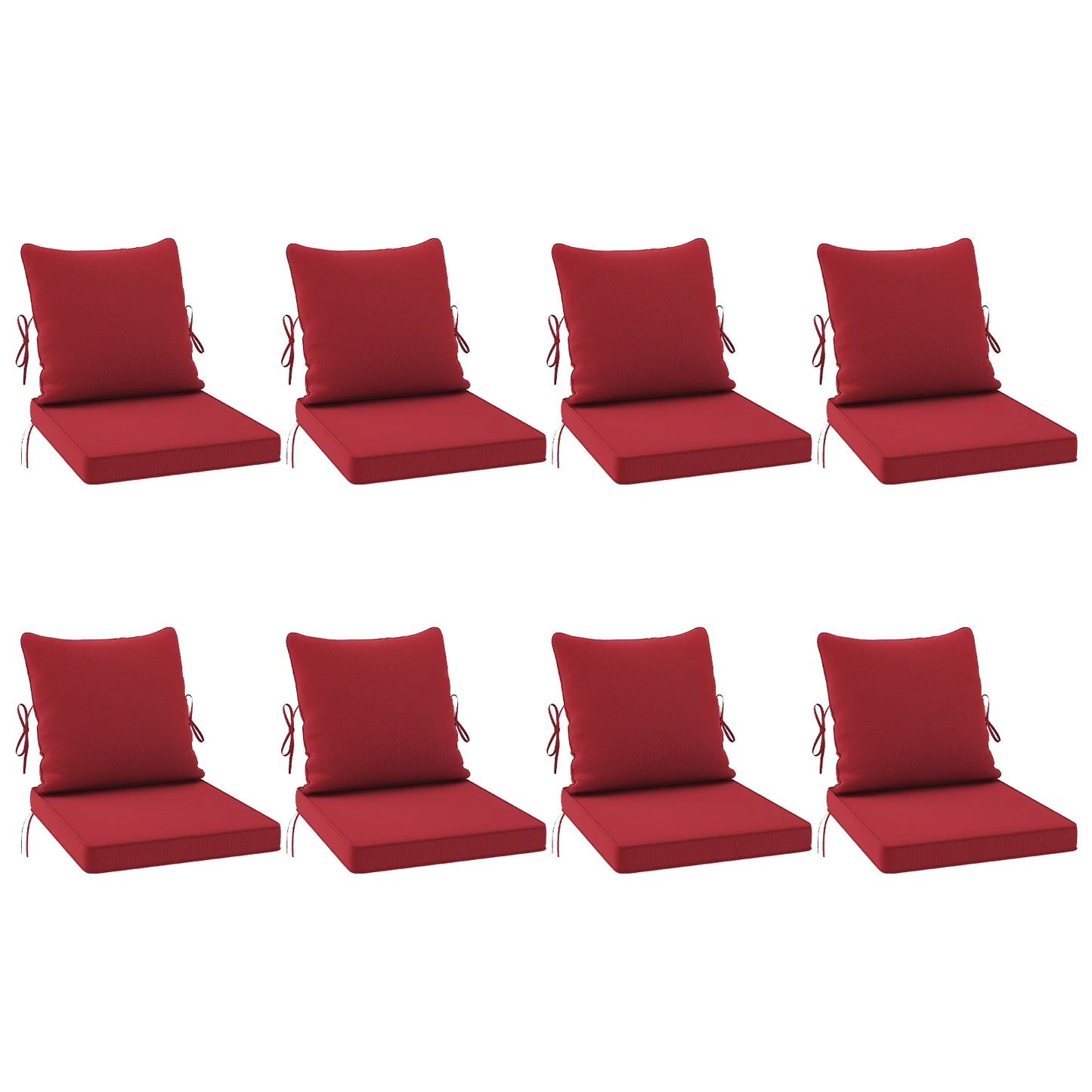 Outdoor Chair Cushions Set of 2, 24"× 24" Outdoor Sofa Replacement Cushions with Removable Cover for Patio Furniture