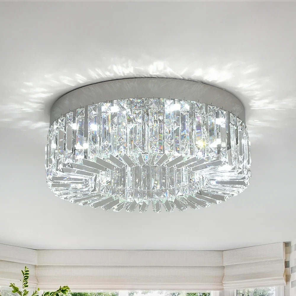 Gold Luxury Crystal Ceiling Lamp Living Room Modern Chandeliers Decoration Led Ceiling Lights Lighting Fixture Diameter 40 50cm