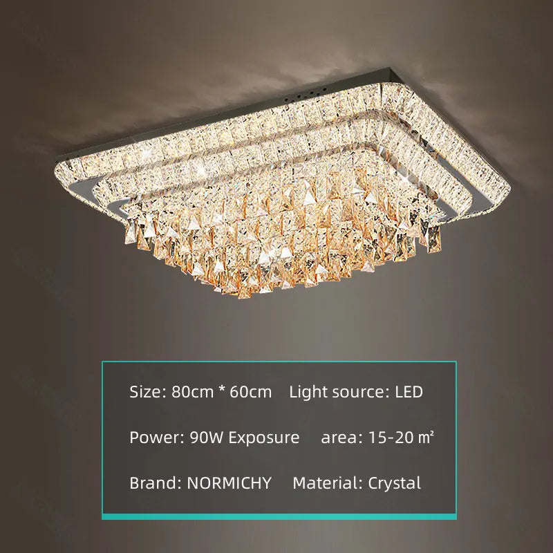 TAONUANSHU Modern Luxury Crystal LED Chandelier For Living Room
