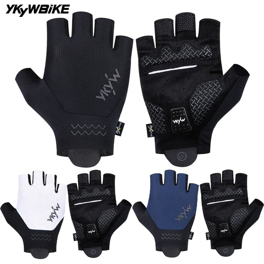 YKYWBIKE Half Finger Cycling Gloves With PORON XRD Shock Absorption