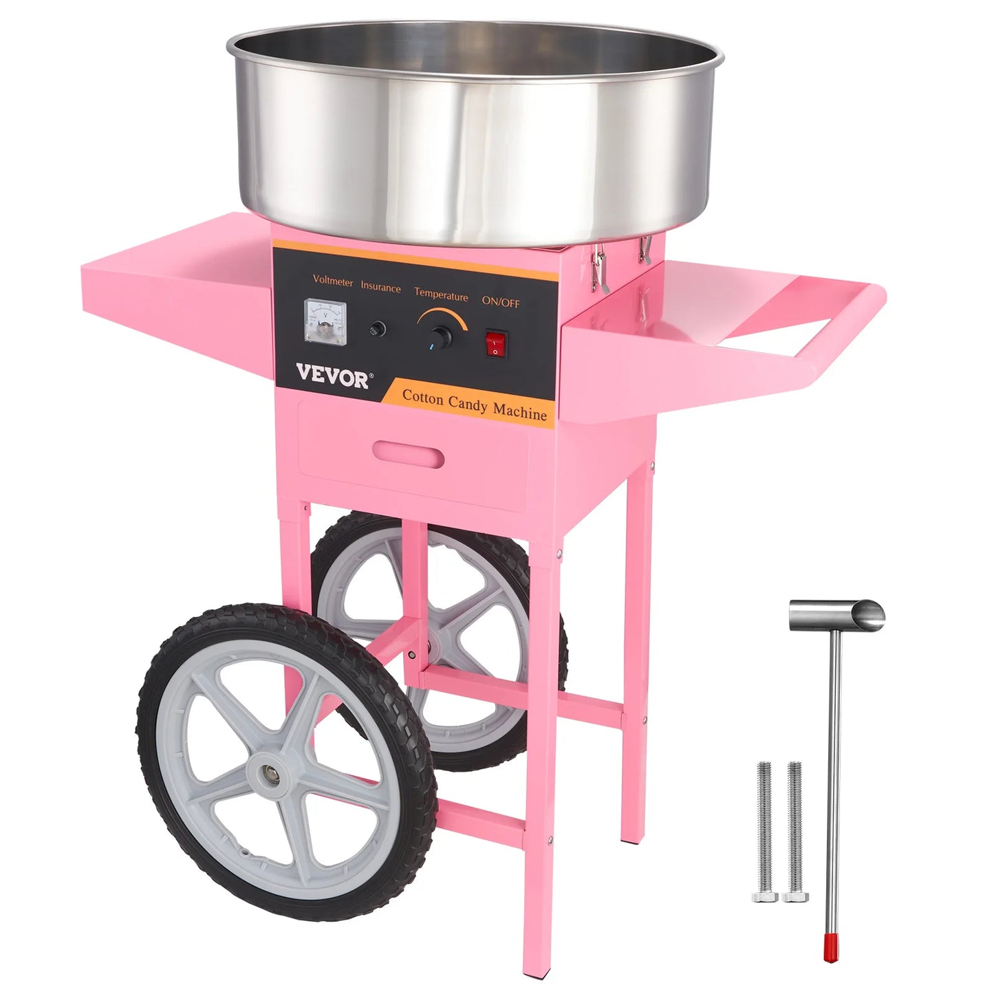 SucceBuy Electric Cotton Candy Machine With Cart 1000W Power