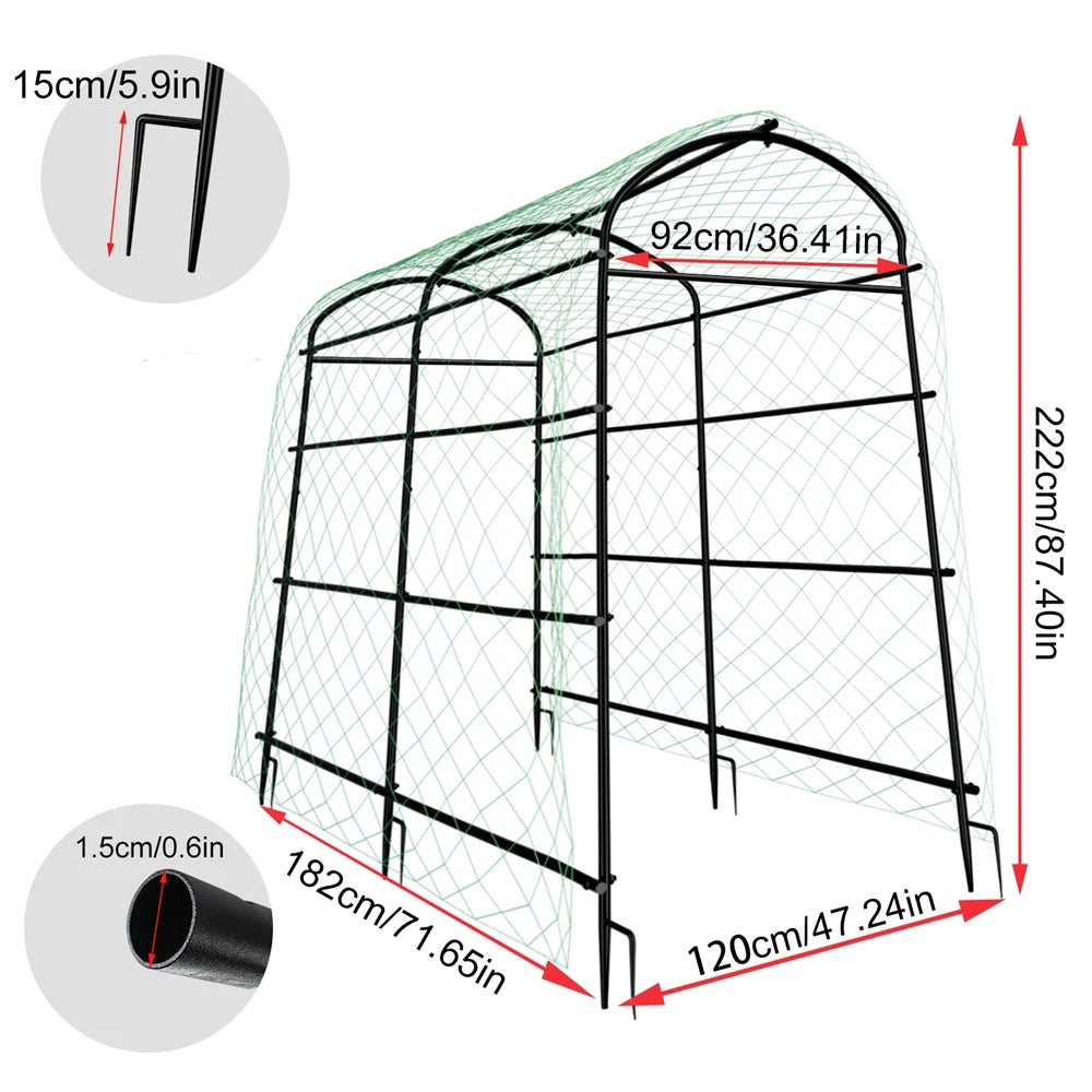 Wisfor U Shaped Metal Garden Trellis for Climbing Plants and Vegetables